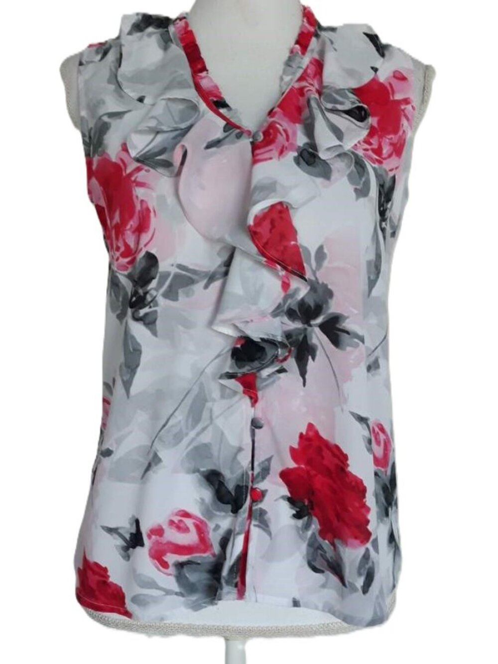 Karl Lagerfeld Ruffle Front Blouse Size XS